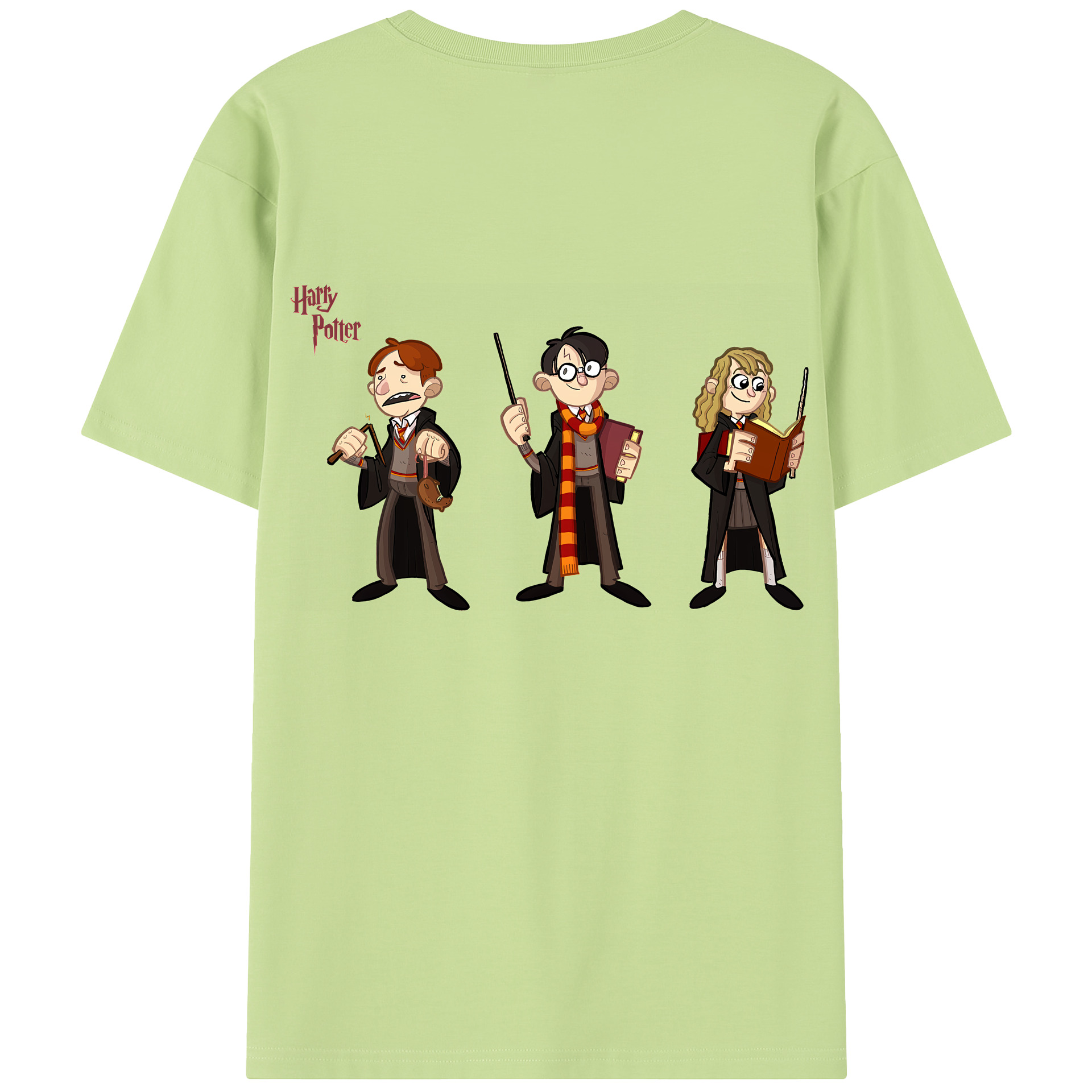 （画像用） Harry Potter ハリー・ポッターシリーズ 綿100％半袖Tシャツ（背面プリント）